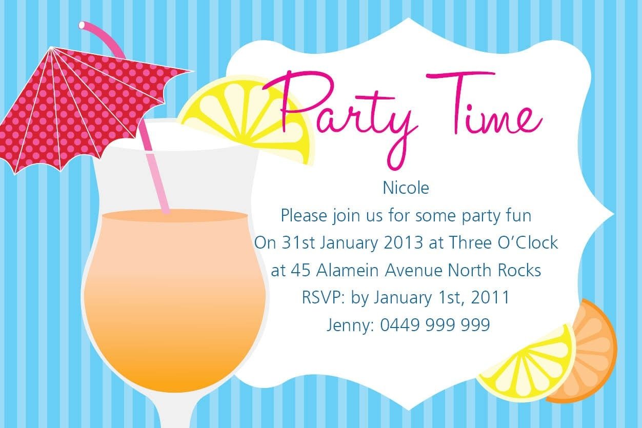 Summer Party Invitation â Gangcraft Net